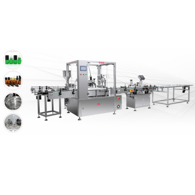 ZHJY-50 Botella de bola de máquina esencial de llenado de aceite y liquidación y tapping