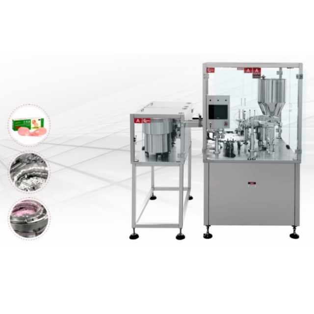 M&aacute;quina llenadora de enema para envases farmac&eacute;uticos